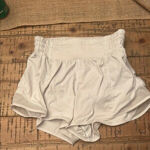 Lululemon Athletica White Athletic Shorts